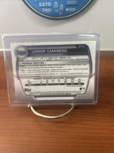 Cheap Sneaks Footwear/Sports Cards Baseball Card 2023 Bowman Chrome - Junior Caminero - 1st Bowman Rookie (RC) Tampa Ba