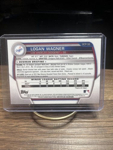 Cheap Sneaks Footwear/Sports Cards Baseball Card 2023 Bowman Chrome Logan Wagner 1st Bowman Chrome Los Angeles Dodgers