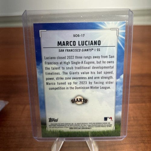 Cheap Sneaks Footwear/Sports Cards Baseball Card 2023 Bowman Chrome Marco Luciano SOS-17 Sights On September San Franci