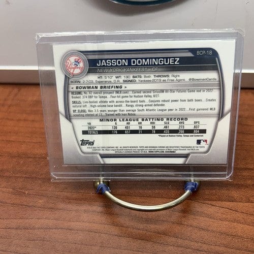 Cheap Sneaks Footwear/Sports Cards Baseball Card 2023 Bowman Chrome Mega Box Jasson Dominguez Mojo Refractor #BCP-18 -
