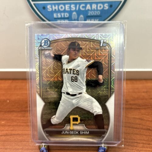 Cheap Sneaks Footwear/Sports Cards Baseball Card 2023 Bowman Chrome Mega Box Mojo Refractor Jun-Seok Shim 1st Prospect