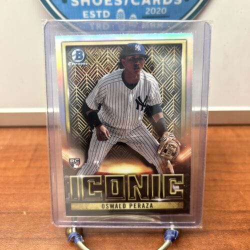 Cheap Sneaks Footwear/Sports Cards Baseball Card 2023 Bowman Chrome Oswald Peraza  Rookie Iconic Bowman Insert BI-24 Ya