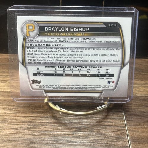 Cheap Sneaks Footwear/Sports Cards Baseball Card 2023 Bowman Chrome Prospect #BCP-90 Braylon Bishop - Pittsburgh Pirate