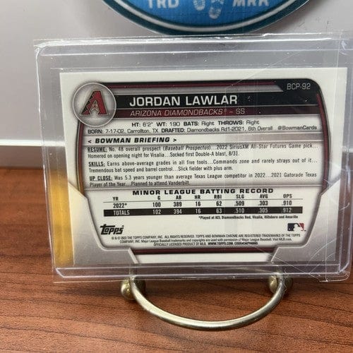 Cheap Sneaks Footwear/Sports Cards Baseball Card 2023 Bowman Chrome Prospect Jordan Lawler #BCP-92 Diamondbacks Prospec