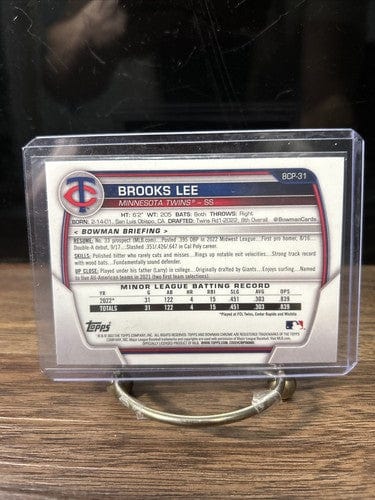 Cheap Sneaks Footwear/Sports Cards Baseball Card 2023 Bowman Chrome Prospects Brooks Lee Minnesota Twins #BCP-31 M*