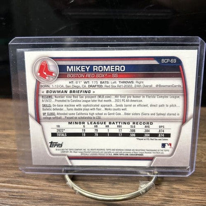 Cheap Sneaks Footwear/Sports Cards Baseball Card 2023 Bowman Chrome Prospects MIKEY ROMERO #BCP-69 - Red Sox