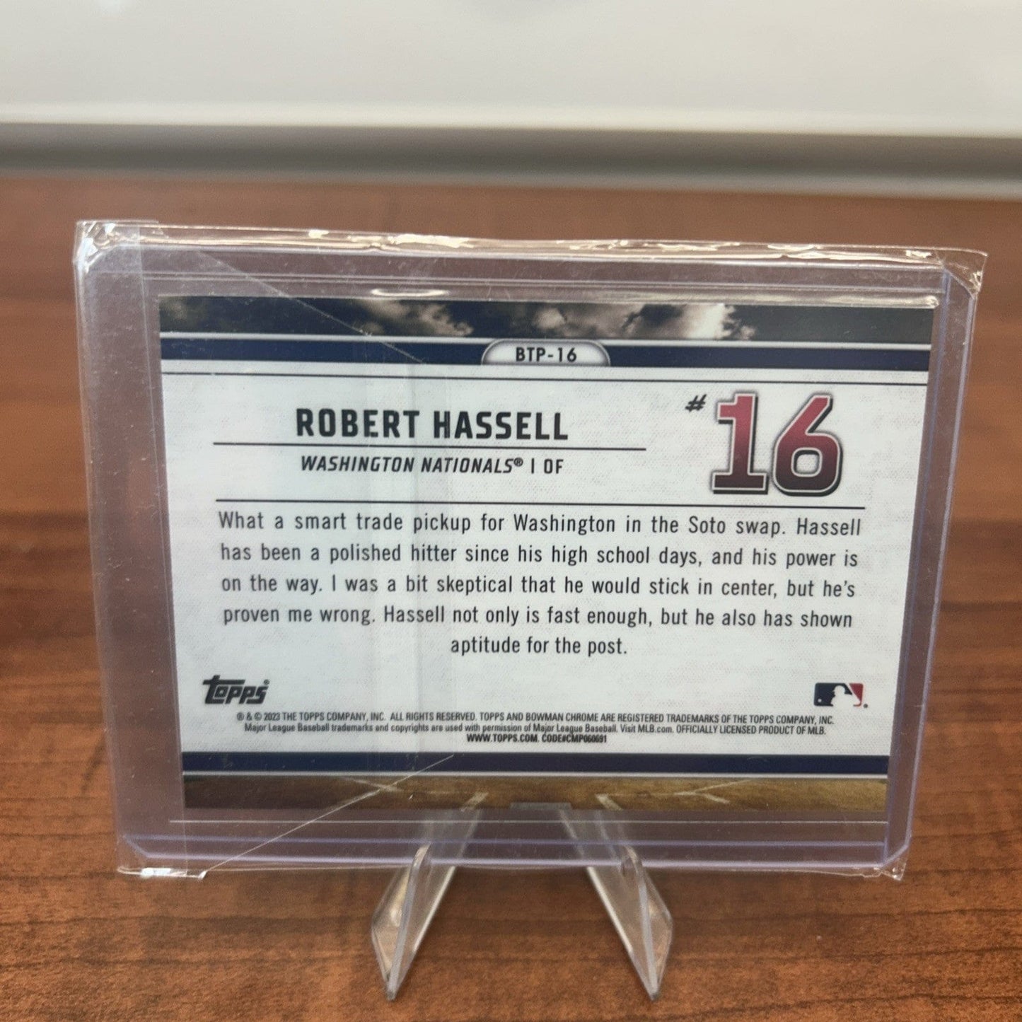 Cheap Sneaks Footwear/Sports Cards Baseball Card 2023 Bowman Chrome Robert Hassell Bowman Scouts Top 100 BTP-16