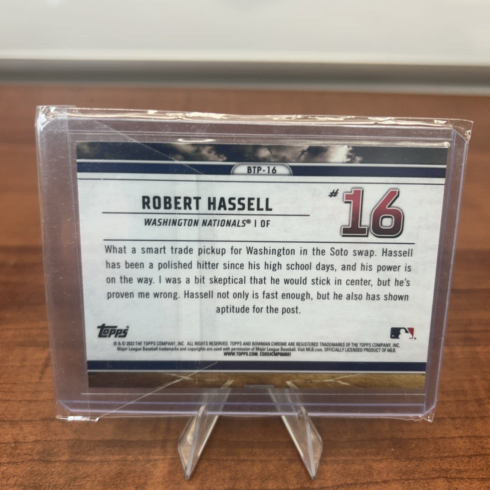 Cheap Sneaks Footwear/Sports Cards Baseball Card 2023 Bowman Chrome Robert Hassell Bowman Scouts Top 100 BTP-16