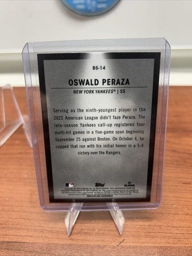 Cheap Sneaks Footwear/Sports Cards Baseball Card 2023 Bowman Chrome Spotlight Refractor Oswald Peraza #BS-14 New York Y