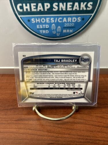 Cheap Sneaks Footwear/Sports Cards Baseball Card 2023 Bowman Chrome Taj Bradley #82 Base Rookie RC Tampa Bay Rays