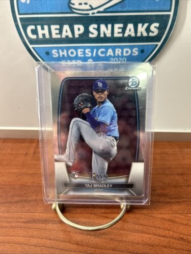 Cheap Sneaks Footwear/Sports Cards Baseball Card 2023 Bowman Chrome Taj Bradley #82 Base Rookie RC Tampa Bay Rays