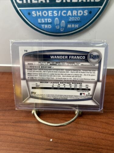 Cheap Sneaks Footwear/Sports Cards Baseball Card 2023 BOWMAN CHROME TAMPA BAY RAYS WANDER FRANCO #70