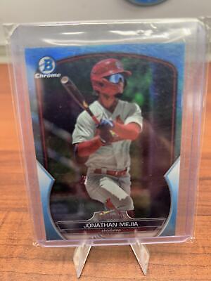 Cheap Sneaks Footwear/Sports Cards Baseball Card 2023 Bowman Draft #BDC-115 Jonathan Mejia Chrome Sky Blue Refractor