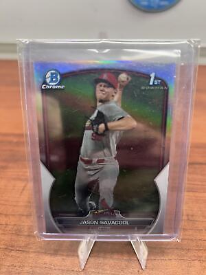 Cheap Sneaks Footwear/Sports Cards Baseball Card 2023 Bowman Draft #BDC-200 Jason Savacool Chrome Refractor