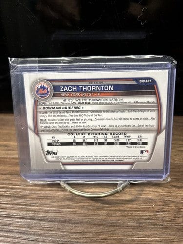 Cheap Sneaks Footwear/Sports Cards Baseball Card 2023 Bowman Draft Chrome 1st Bowman Zach Thornton New York Mets #BDC-1