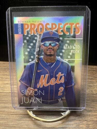 Cheap Sneaks Footwear/Sports Cards Baseball Card 2023 Bowman Modern Prospects Simon Juan Rookie RC #MP-13 Mets