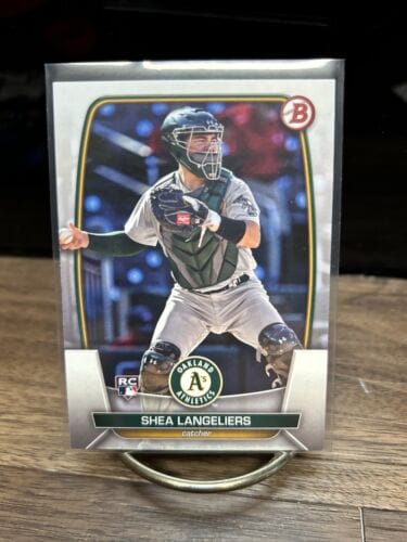 Cheap Sneaks Footwear/Sports Cards Baseball Card 2023 Bowman Paper Shea Langeliers #3 Rookie RC Athletics Baseball Card