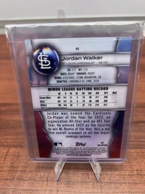 Cheap Sneaks Footwear/Sports Cards Baseball Card 2023 Bowman Platinum #44 Jordan Walker Ice Foil