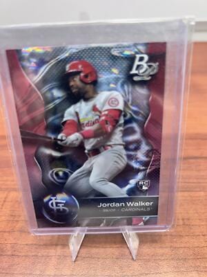 Cheap Sneaks Footwear/Sports Cards Baseball Card 2023 Bowman Platinum #44 Jordan Walker Ice Foil