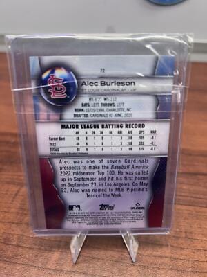 Cheap Sneaks Footwear/Sports Cards Baseball Card 2023 Bowman Platinum #72 Alec Burleson