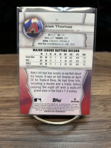 Cheap Sneaks Footwear/Sports Cards Baseball Card 2023 Bowman platinum Alek Thomas Ice Foil board Diamondbacks