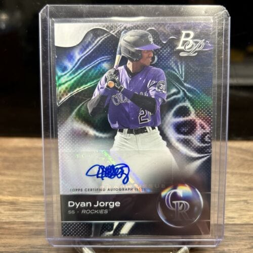 Cheap Sneaks Footwear/Sports Cards Baseball Card 2023 Bowman Platinum Dyan Jorge #TOP-54 Prospect Auto Colorado Rockies