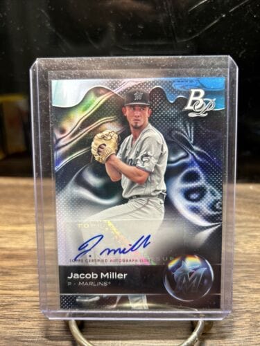 Cheap Sneaks Footwear/Sports Cards Baseball Card 2023 Bowman Platinum Jacob Miller Auto Florida Marlins TOP-7