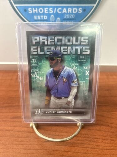 Cheap Sneaks Footwear/Sports Cards Baseball Card 2023 Bowman Platinum Precious Elements - #PE-2 Junior Caminero Tampa B