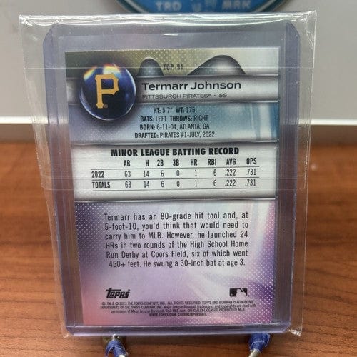 Cheap Sneaks Footwear/Sports Cards Baseball Card 2023 Bowman Platinum Termarr Johnson Baseball Card