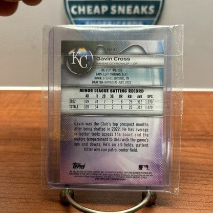 Cheap Sneaks Footwear/Sports Cards Baseball Card 2023 Bowman Platinum #TOP-81 Gavin Cross, Royals - Top Prospects Ice F