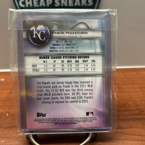 Cheap Sneaks Footwear/Sports Cards Baseball Card 2023 Bowman Platinum #TOP-87 Frank Mozzicato Kansas City Royals NM-MT