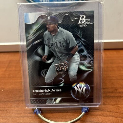 Cheap Sneaks Footwear/Sports Cards Baseball Card 2023 Bowman Platinum Top Prospects #TOP-43 Roderick Arias New York Yan