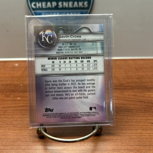 Cheap Sneaks Footwear/Sports Cards Baseball Card 2023 Bowman Platinum Top Prospects #TOP-81 Gavin Cross Kansas City Roy