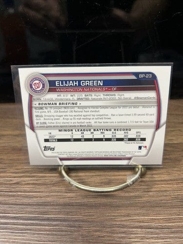 Cheap Sneaks Footwear/Sports Cards Baseball Card 2023 Bowman Prospect Elijah Green Washington Nationals #BP-23
