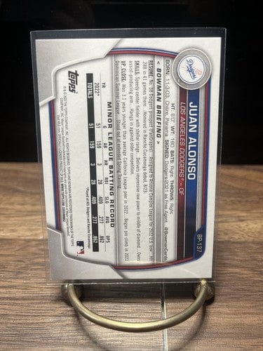 Cheap Sneaks Footwear/Sports Cards Baseball Card 2023 Bowman Prospect Paper Juan Alonso #BP-137 1st Dodgers Baseball Ca
