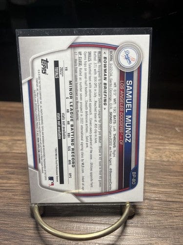 Cheap Sneaks Footwear/Sports Cards Baseball Card 2023 Bowman - Prospects #BP-80 Samuel Munoz (RC) Dodgers