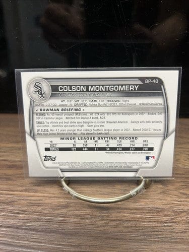 Cheap Sneaks Footwear/Sports Cards Baseball Card 2023 Bowman Prospects Colson Montgomery #BP-48 Chicago White Soxs