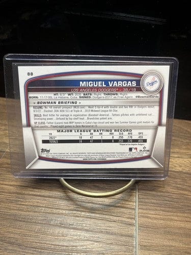 Cheap Sneaks Footwear/Sports Cards Baseball Card 2023 Bowman - Purple #88 Miguel Vargas 011/250 (RC)