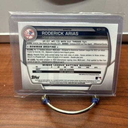 Cheap Sneaks Footwear/Sports Cards Baseball Card 2023 Bowman Roderick Arias Chrome Lunar Glow Refractor NY Yankees BCP-