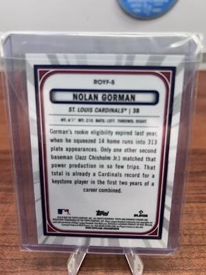 Cheap Sneaks Footwear/Sports Cards Baseball Card 2023 Bowman #ROYF-5 Nolan Gorman Rookie of the Year Favorites