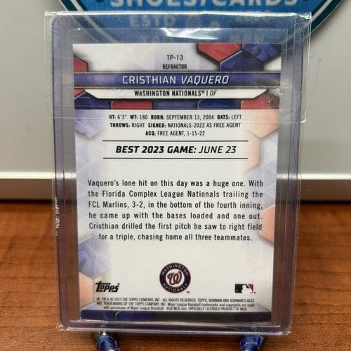 Cheap Sneaks Footwear/Sports Cards Baseball Card 2023 Bowman’s Best Cristhian Vaquero #TP-13 Top Prospect Refractor N
