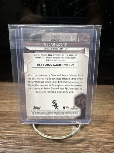 Cheap Sneaks Footwear/Sports Cards Baseball Card 2023 Bowman's Best - Refractor #33 Oscar Colas (RC)