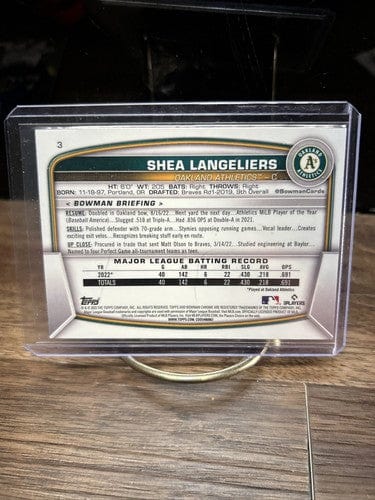 Cheap Sneaks Footwear/Sports Cards Baseball Card 2023 Bowman - Shea Langeliers - RC - Mega Mojo - Oakland Athletics