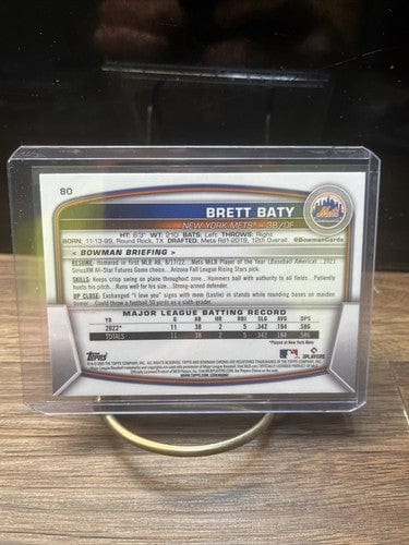 Cheap Sneaks Footwear/Sports Cards Baseball Card 2023 BRETT BATY Bowman Chrome Mojo ROOKIE RC Refractor Mets