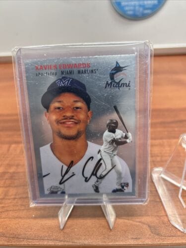 Cheap Sneaks Footwear/Sports Cards Baseball Card 2023 Chrome Platinum Anniversary #149 Xavier Edwards  - Miami Marlins