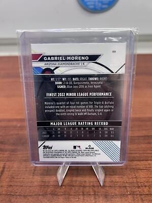 Cheap Sneaks Footwear/Sports Cards Baseball Card 2023 Finest #89 Gabriel Moreno