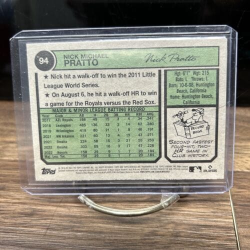 Cheap Sneaks Footwear/Sports Cards Baseball Card 2023 Heritage Base #94 Nick Pratto - Kansas City Royals