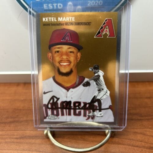 Cheap Sneaks Footwear/Sports Cards Baseball Card 2023 Platinum Anniversary #195 Ketel Marte Chrome Refractor Arizona Di