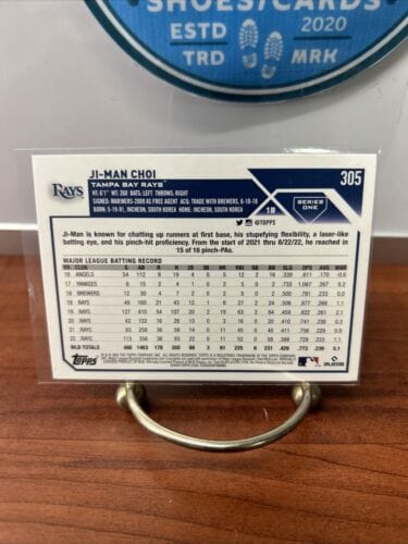 Cheap Sneaks Footwear/Sports Cards Baseball Card 2023 Series 1 Base #305 Ji-Man Choi Tampa Bay Rays