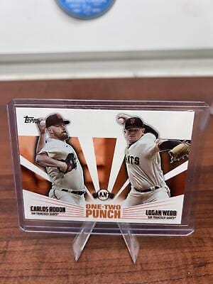 Cheap Sneaks Footwear/Sports Cards Baseball Card 2023 Topps #12P-11 Carlos Rodon / Logan Webb One-Two Punch